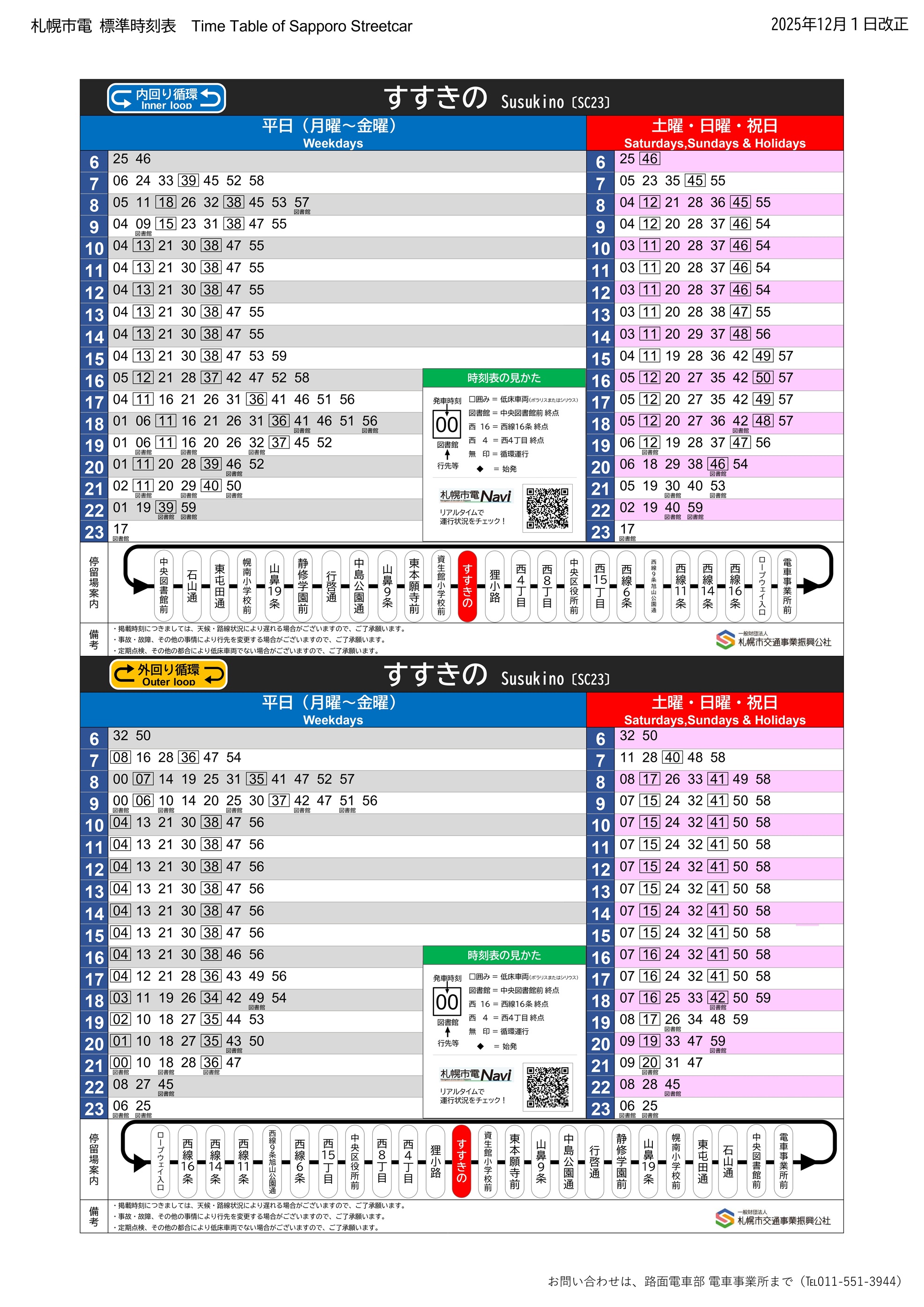 札幌市電 廃線 行先板 北24条 円山公園　医大病院　西4丁目　一条橋　札幌 時刻表 | 路面電車情報 | 一般財団法人 札幌市交通事業振興公社